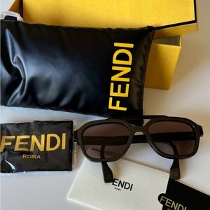 Brand New Fendi Bilayer 52mm Geometric Sunglasses NIB